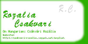 rozalia csakvari business card